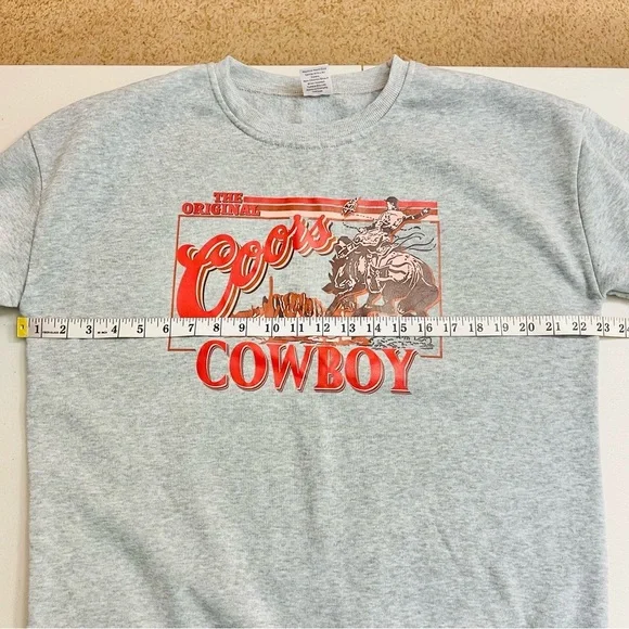 The Original COORS COWBOY Fleece Crewneck Sweatshirt Women Size Large - Picture 5 of 7
